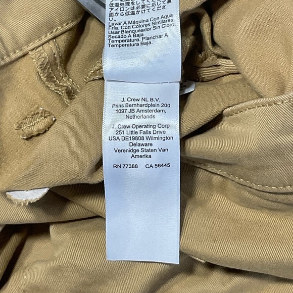 J Crew Women button front pocket size 31 tan Flat Front Straight High Rise pants - Picture 7 of 12